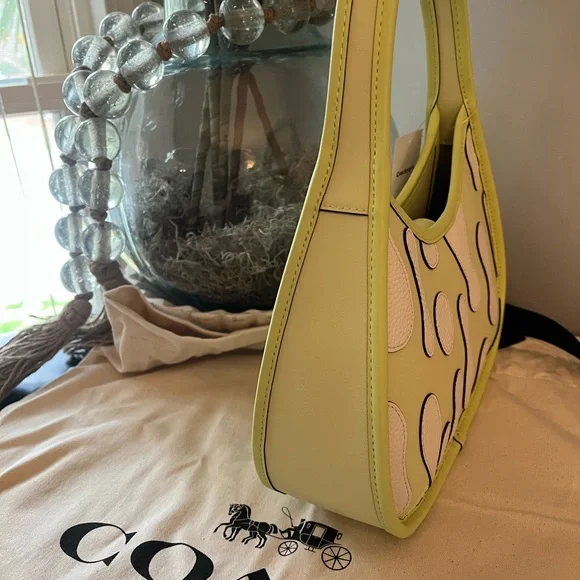 Ergo Bag In Coachtopia Leather With Lava Appliqué 💚 Brand New 💚🤍💚🤍💚🤍 - Picture 7 of 11